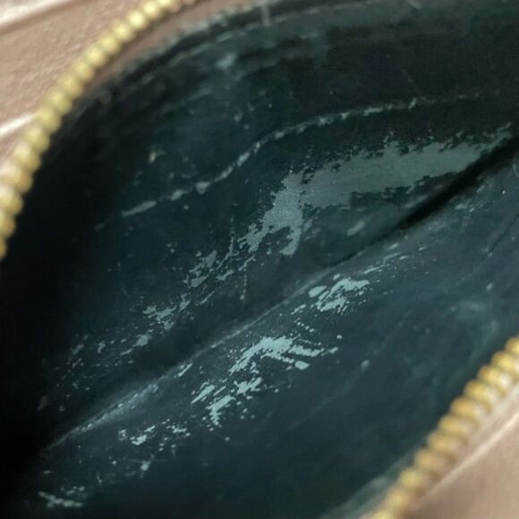 Chloe (Authentic) Pink Champagne Leather & Gold Bow Accent Zippy Long Wallet - Picture 7 of 11